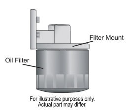 Single Remote Oil Filter Mount Horizontal Ports Illustration