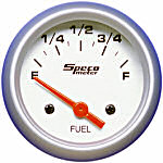524-06 fuel gauge. Silver dial, silver bezel.