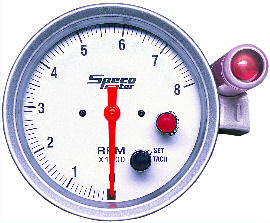 520-25 5" white dial shift-light tacho